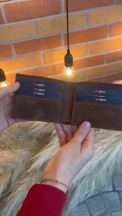 Küçük resim: Hakiki Deri Cüzdan Erkek Model 57-T