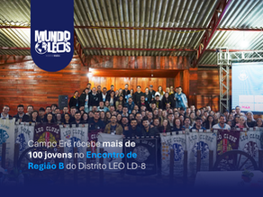 Encontro de Região B mobiliza mais de cem jovens em Campo Erê com o tema "Mundo por LEOs"