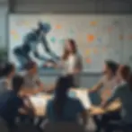 Équipe travaillant sur un projet d'IA