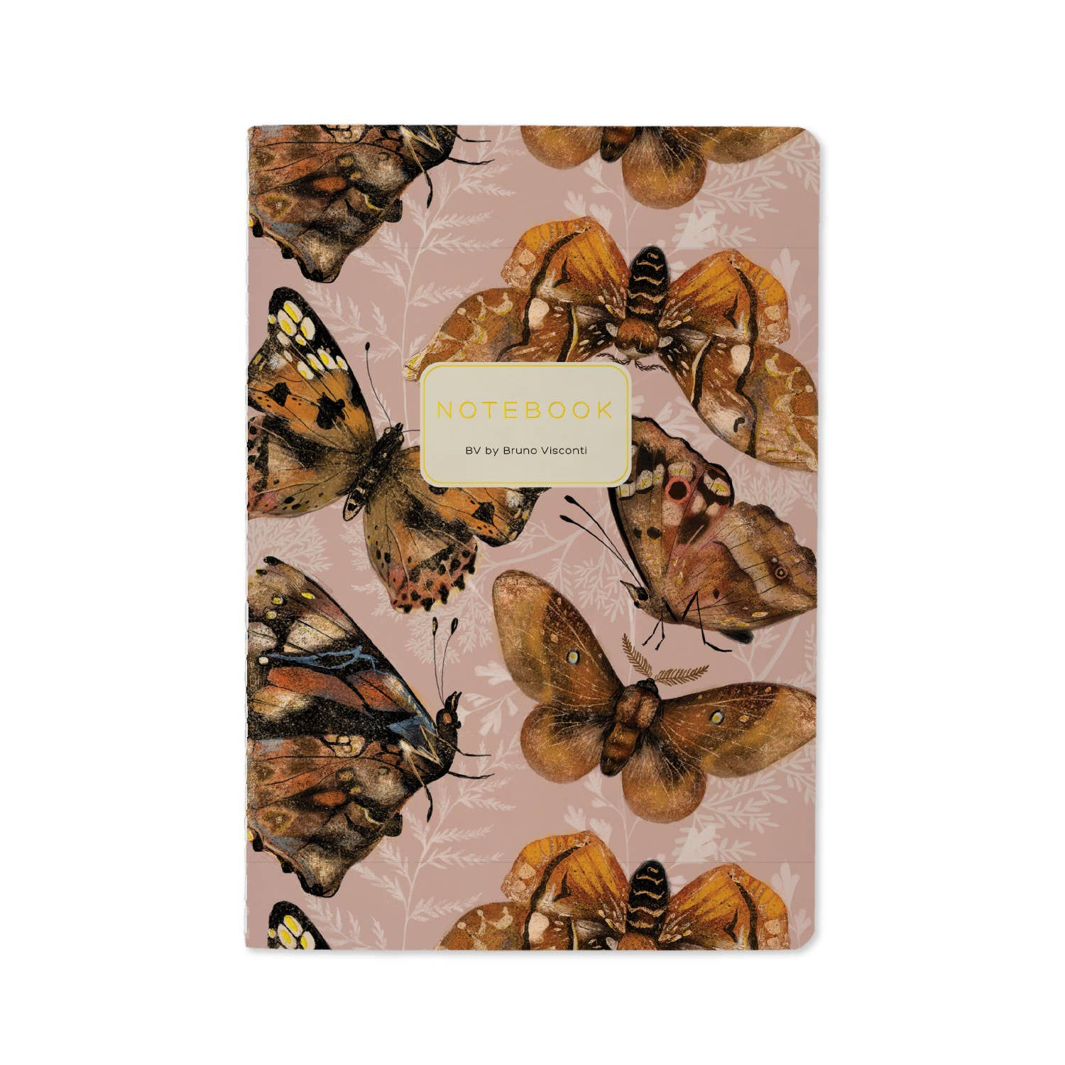 A5 Notebook -  Butterflies on Blush