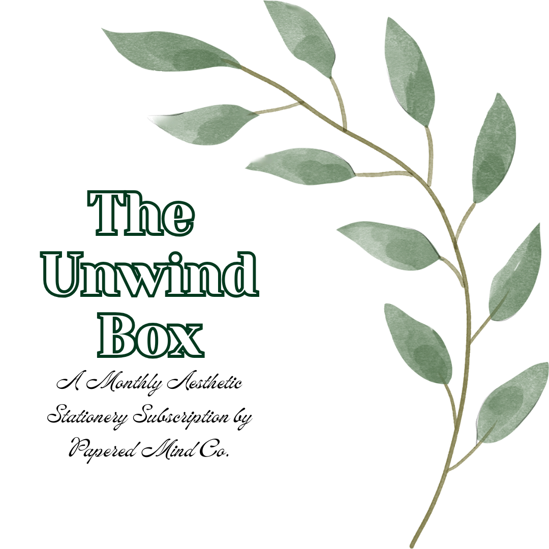 The Unwind Box: A Monthly Aesthetic Stationery Subscription by Papered Mind Co,