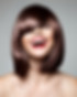 kurze braune Haare
