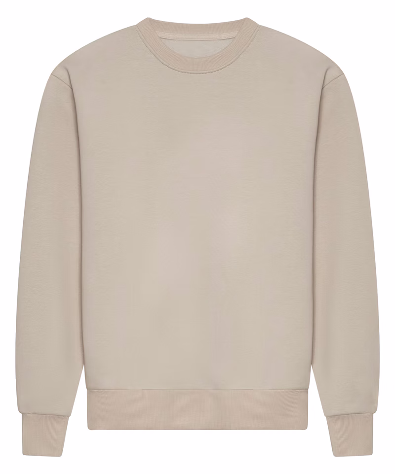 Sweat-shirt beige uni. La couleur est claire. AZENCY STUDIO, pour femme.