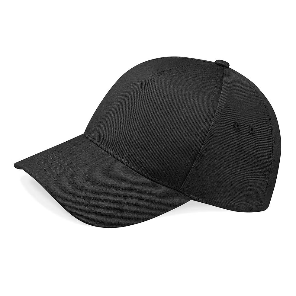 Casquette personnalisable noire face avant modèle Eliott