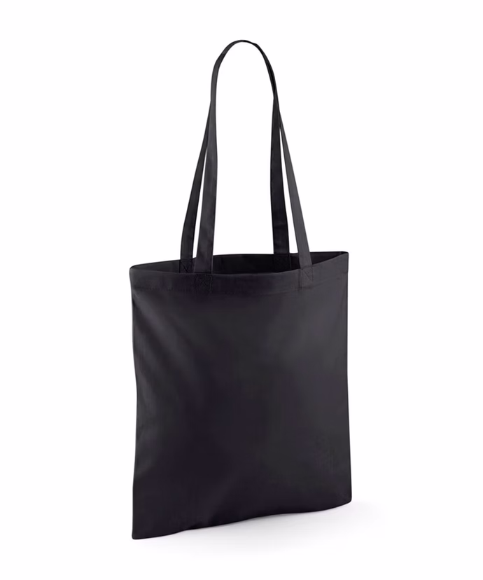 Sac fourre-tout noir, sur fond blanc, Tote-bag Even -Noir. AZENCY STUDIO.
