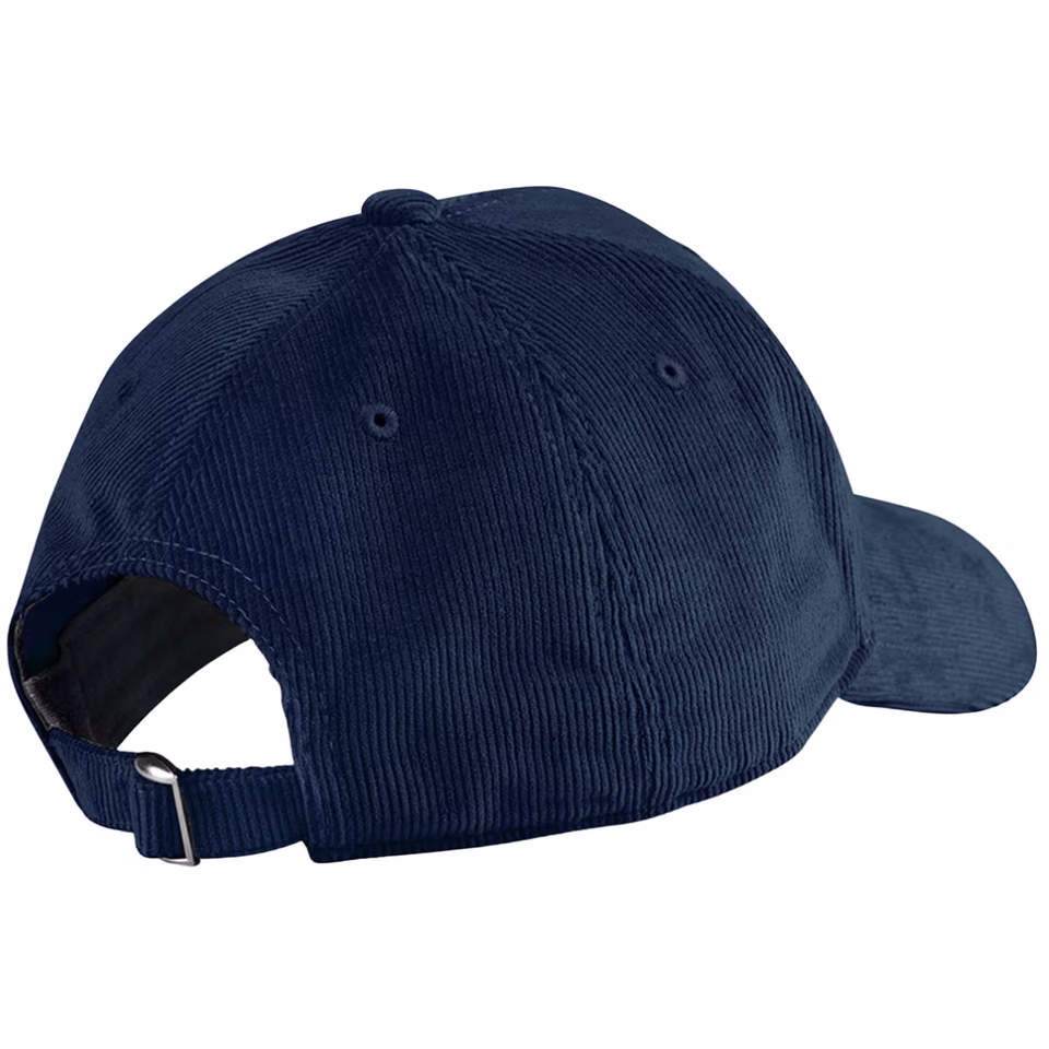 Casquette personnalisable velours bleu face arrière modèle Alfred