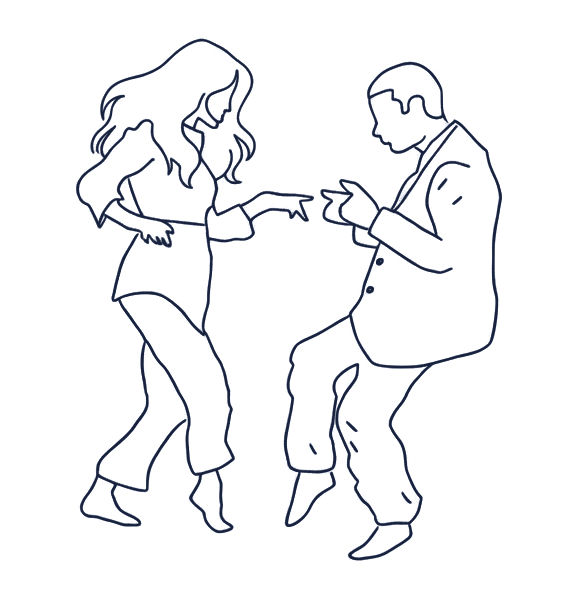 Broderie personnalisée d'un couple de danseur