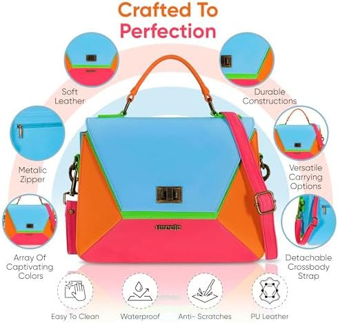 Thumbnail: 
Brand: I-IEREJE
HEREJE Women Shoulder Bag - Chic Top Handle Leather Ha