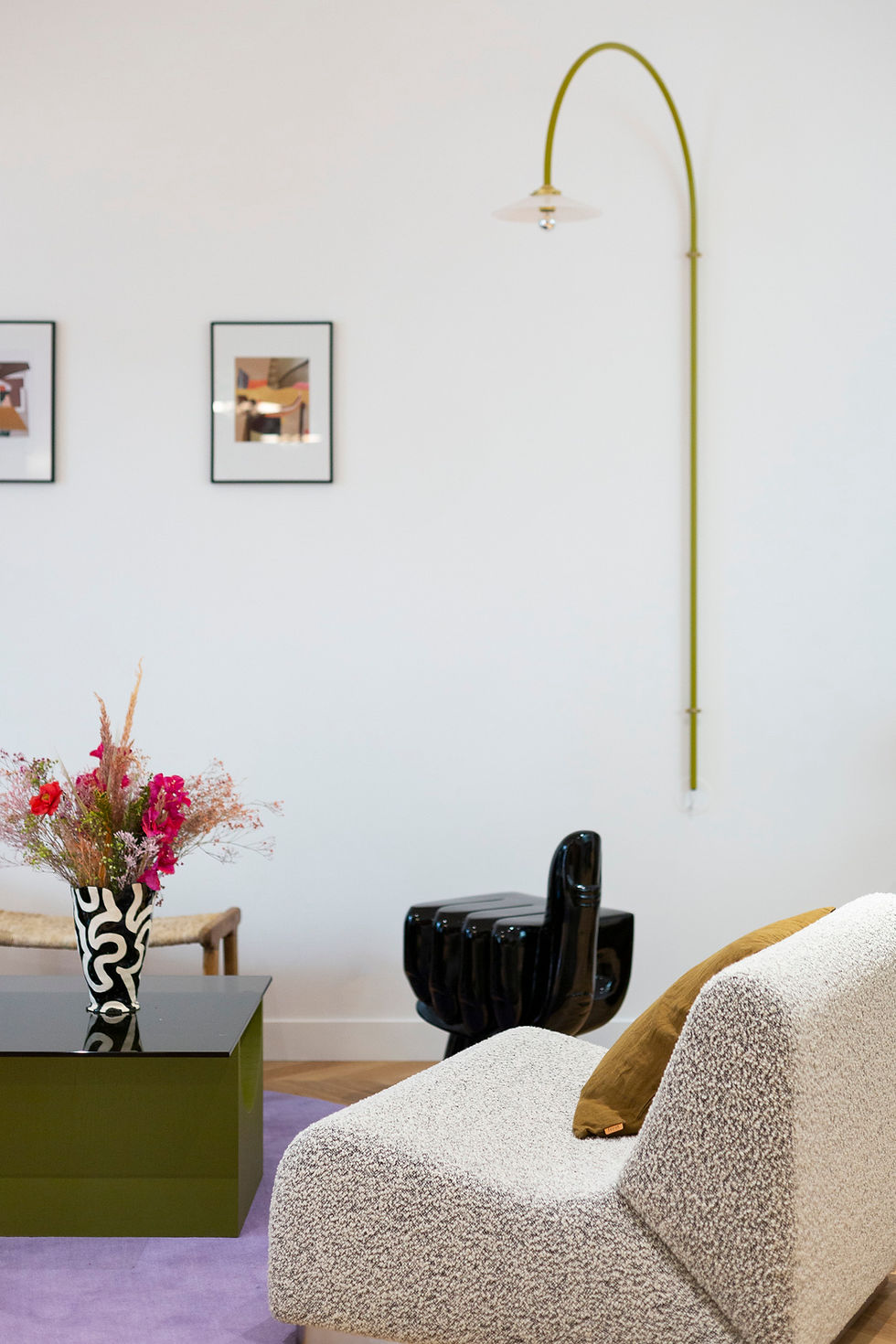 Salon design et coloré