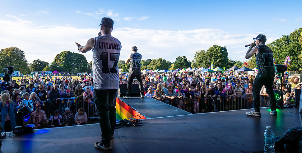 View from the stage at Derby Pride at Markeaton Park, Derby