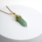 Natural Green Jade Crystal Necklace For Women