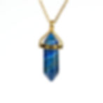 Natural Lapis Lazuli Crystal Hexagonal Necklaces
