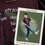 Thumbnail: Deep Burgundy - Graphic Print Crewneck T Shirt