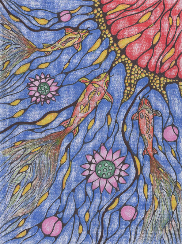 Enchanted By The Sun Reflection | Colorpencil