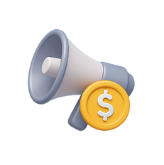 Flat-style icon of a speakerphone representing Sales and Marketing AI Tools