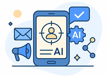 Icon representing sales and marketing ai tools