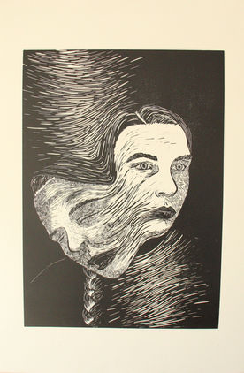 A selfportrait showing me being teared in two.