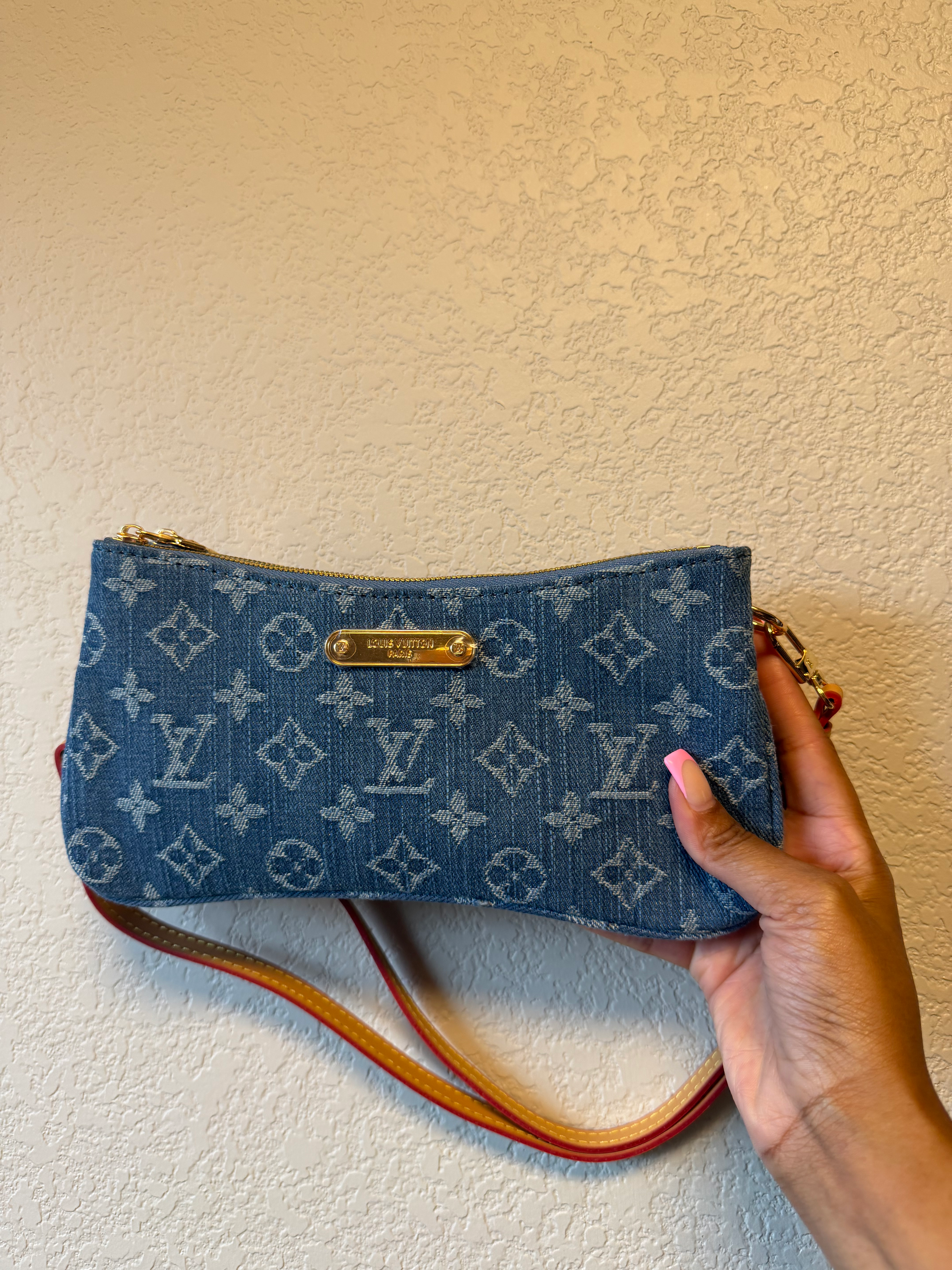Blue inspired lv purse 