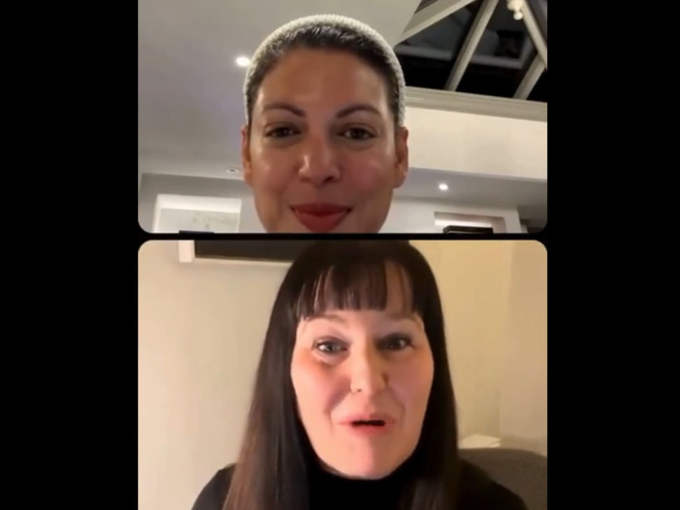 Smita Sinha being interviewed by Menopause in Practice on Instagram