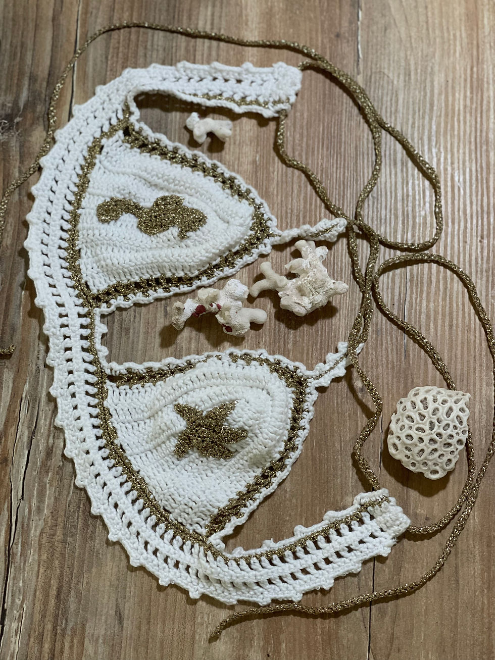 Thumbnail: Sea Shell organic cotton bikini top