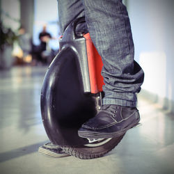 Man on unicycle