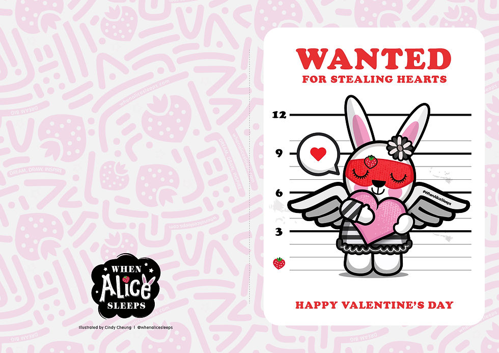 ❤️ WhenAlice Sleeps printable Valentine’s Day card ❤️