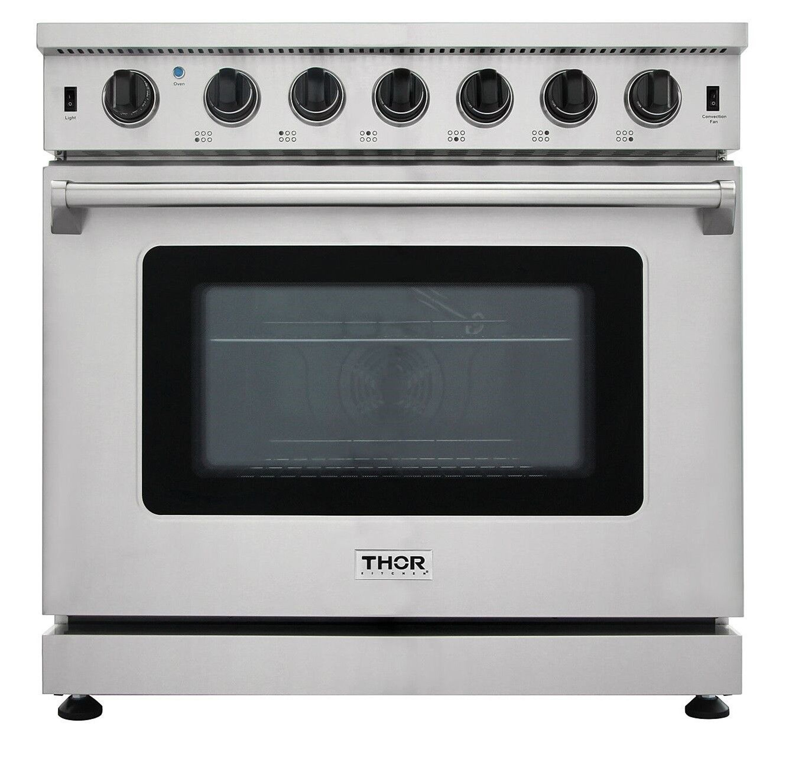 Thor Kitchen 36" Professional Gas Range, Stainless Steel LRG3601U