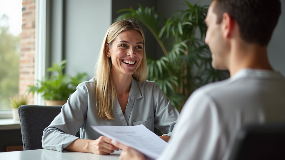 Close-up view of a nutrition coach discussing a personalized health plan with a client