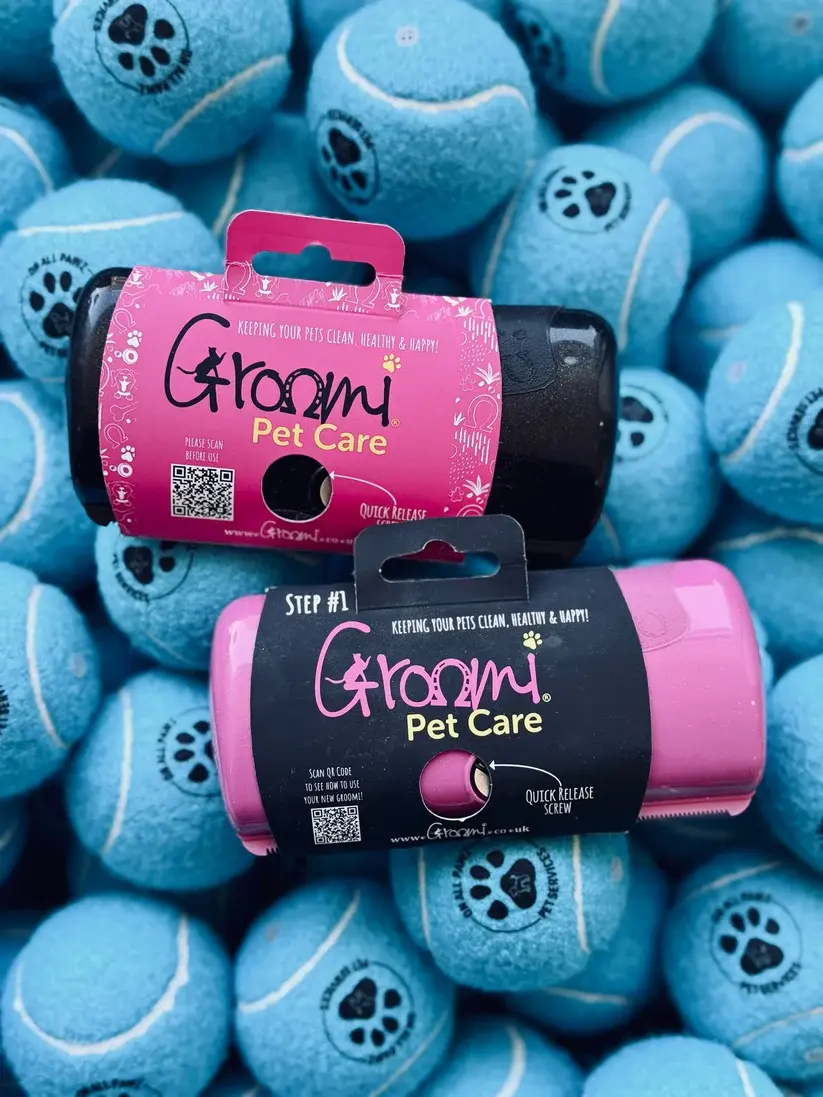 Groomi Tool | Gentle Grooming Brush for Dogs, Cats & Horses – Reduces Shedding