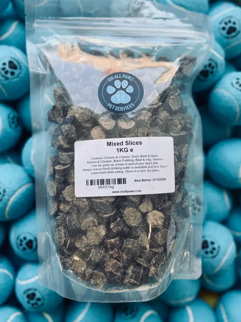 Mixed Slices Dog Treats | 1kg | Variety Pack | Natural Meats | High Protein