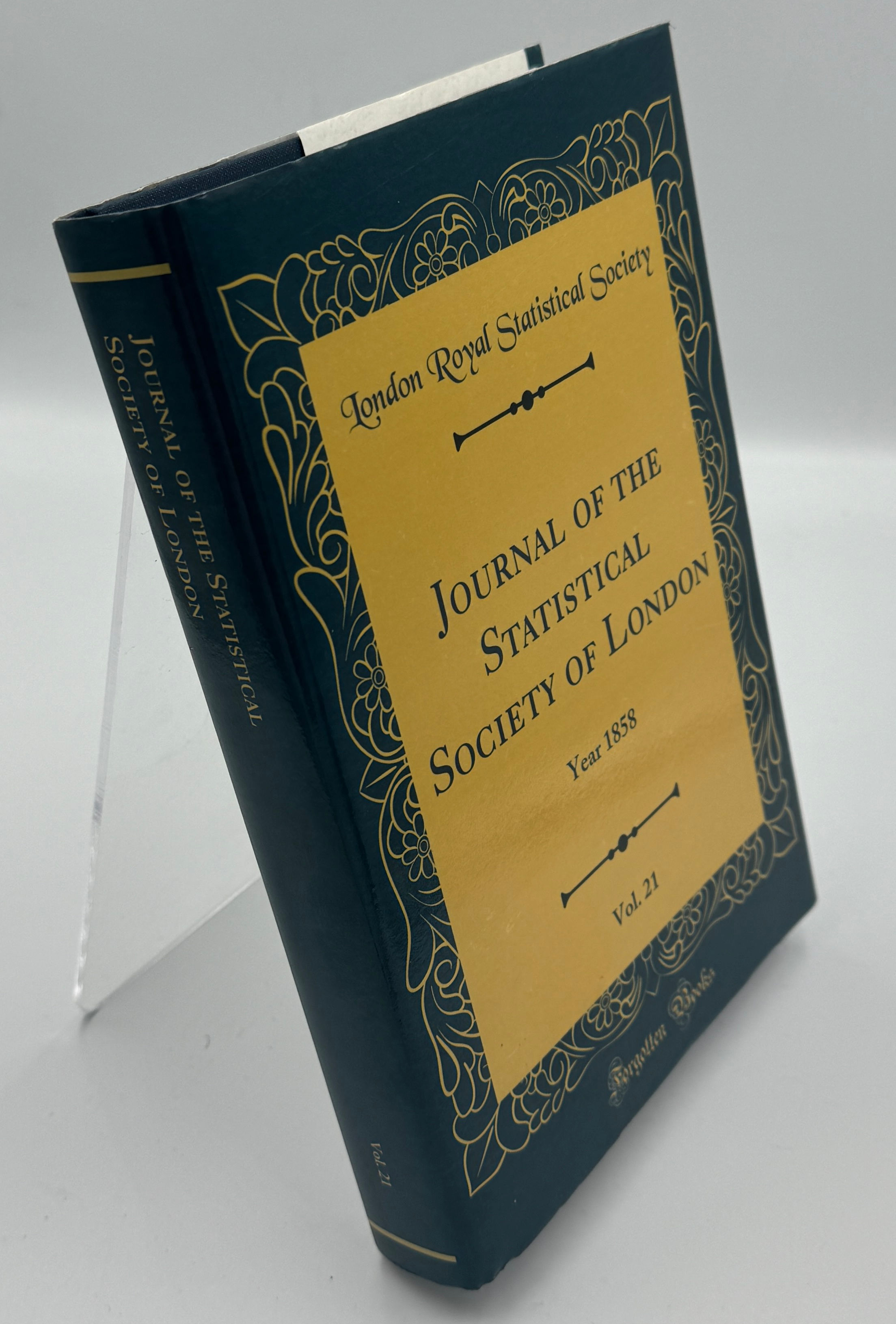 Journal of the Statistical Society of London Year 1858 Vol. 21