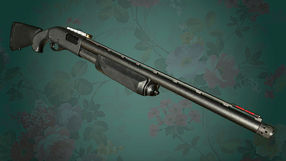 custom remington 870 express fieldmaster with hogue foregrip and buttstock, mesa tactical shell side saddle