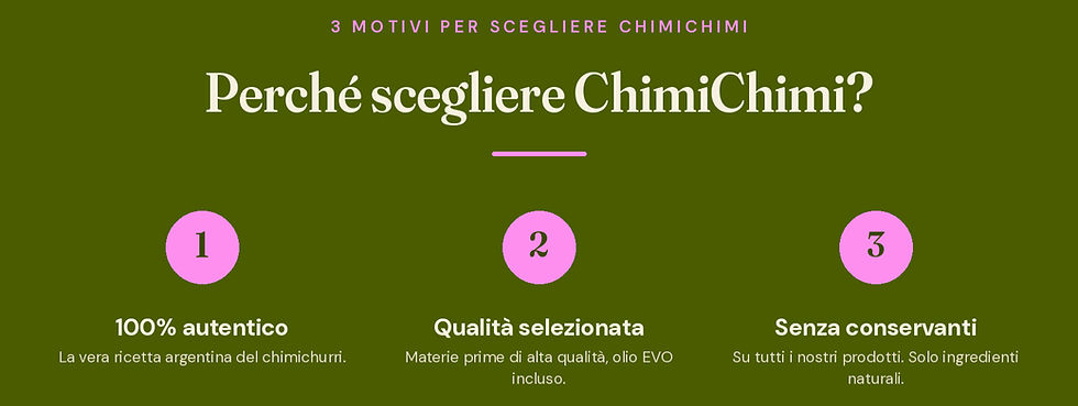 Perché scegliere ChimiChimi: autenticità e ingredienti naturali.