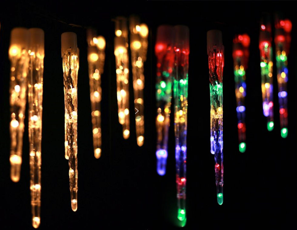 MIXED ICICLE LIGHTCHAIN - 60 LED