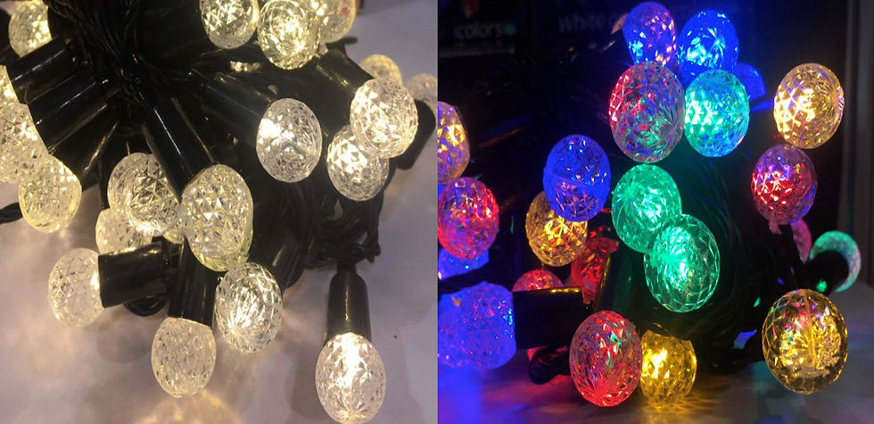 FACETED BALL CHAIN - 50 LED