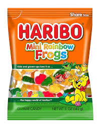 Haribo Mini Rainbow Frogs Peg