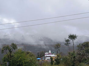 Season’s first snowfall & PCB design sitting by a fireplace