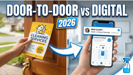 Door to door vs. Digital - which marketing strategy still works for solo house cleaners in 2026
