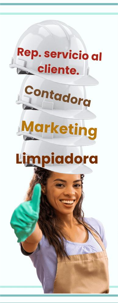 Usar muchos sombreros al comienzo de su negocio, como marketing, limpieza, contabilidad, representante de servicio al cliente, ayuda a que su negocio prospere.