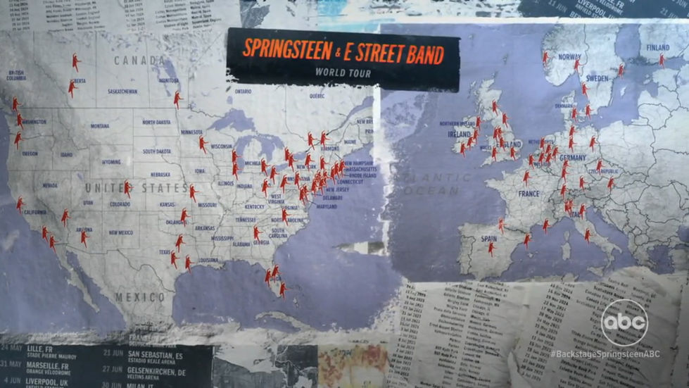 International Tour Map Detail Shot