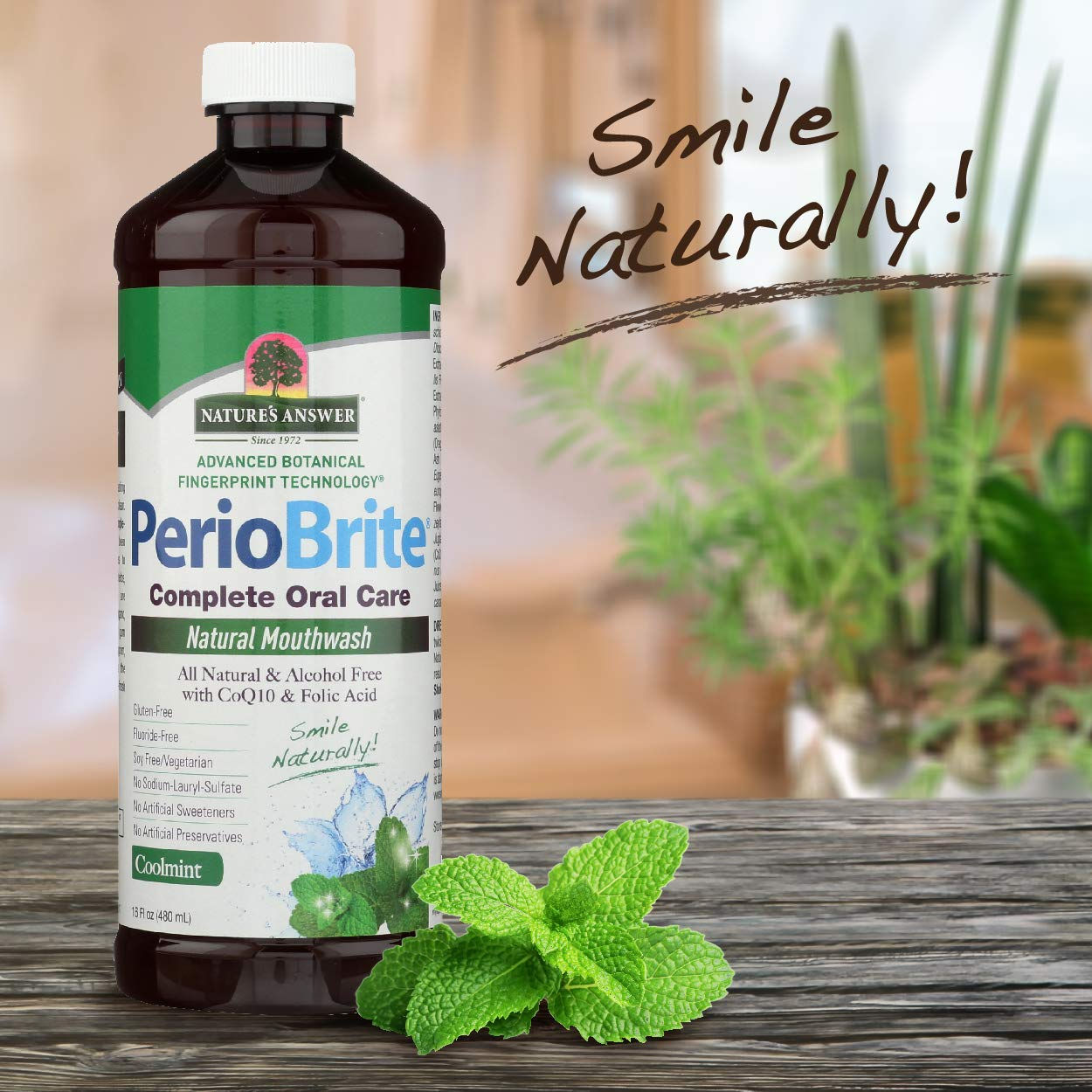 Nature's Answer, PerioBrite Mouthwash Cool Mint 480ml