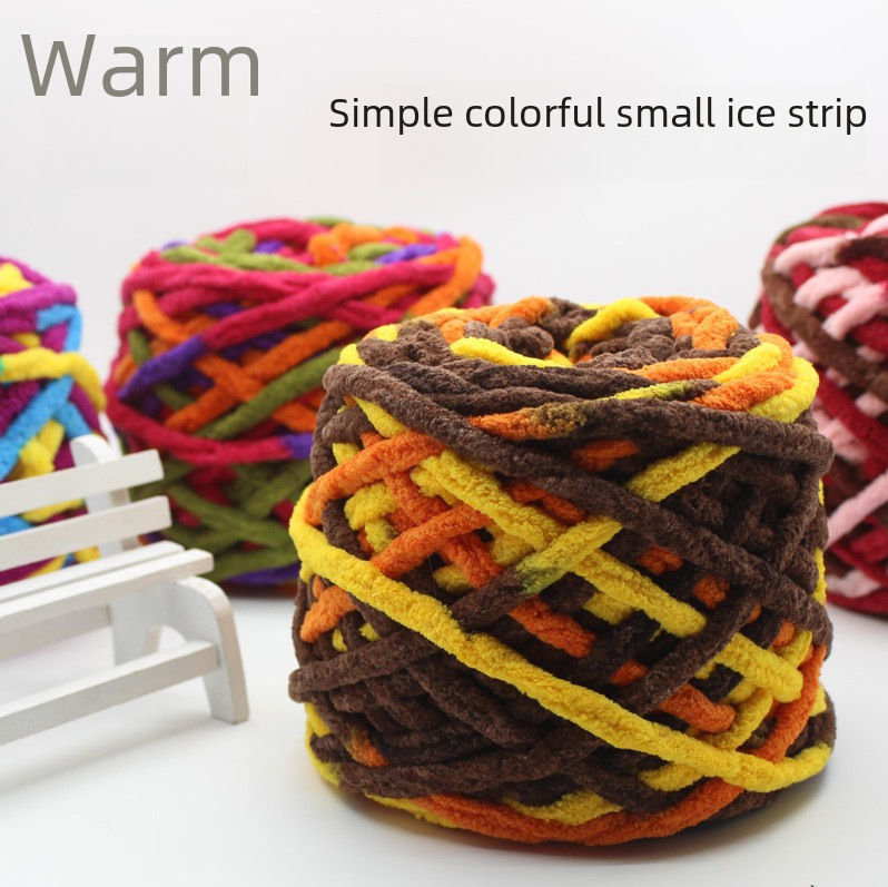 Thumbnail: Ice Single Strand Coarse Wool Thread Stick Knitting Blanket Slippers Thread Sca