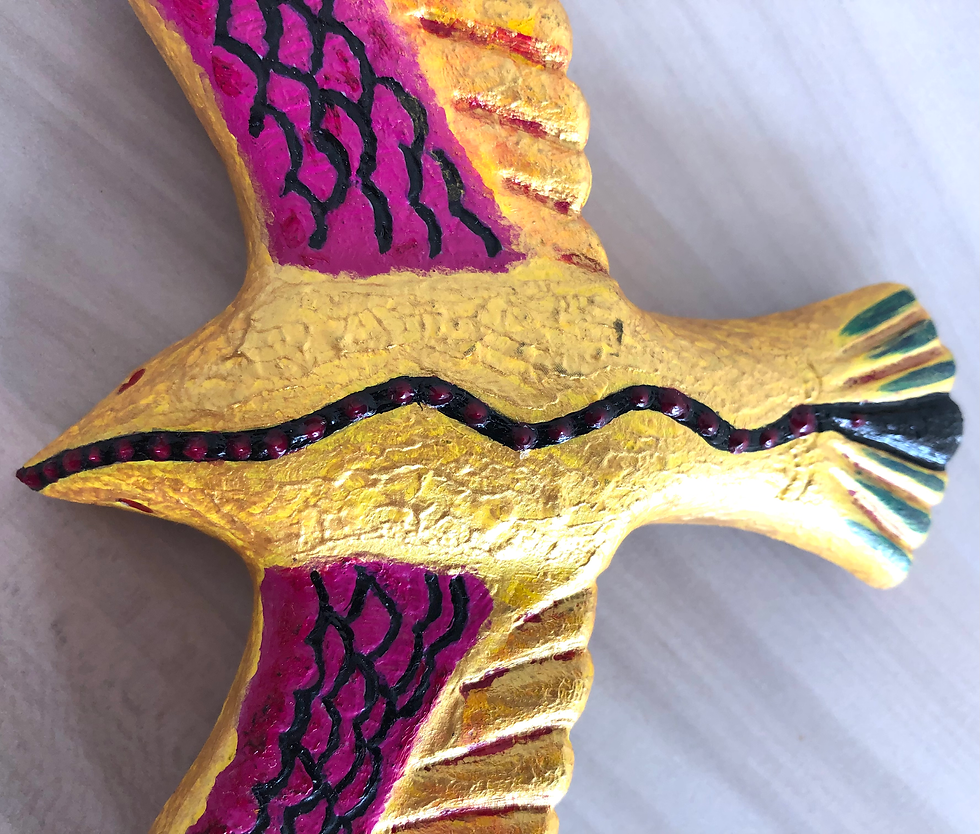 Thumbnail: Deko Vogel mit Acrylfarben