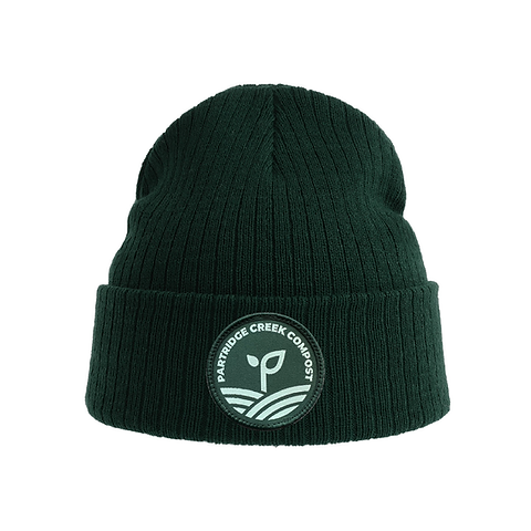 Sustainable Knit Beanie Forest Green | Partridge Creek Compost
