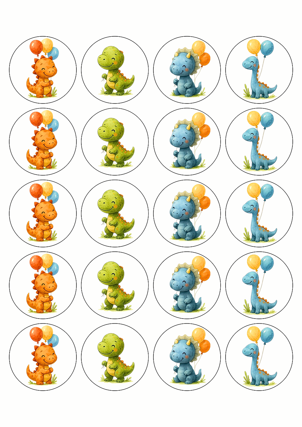 Thumbnail: 🦖 Dino Cupcake Toppers