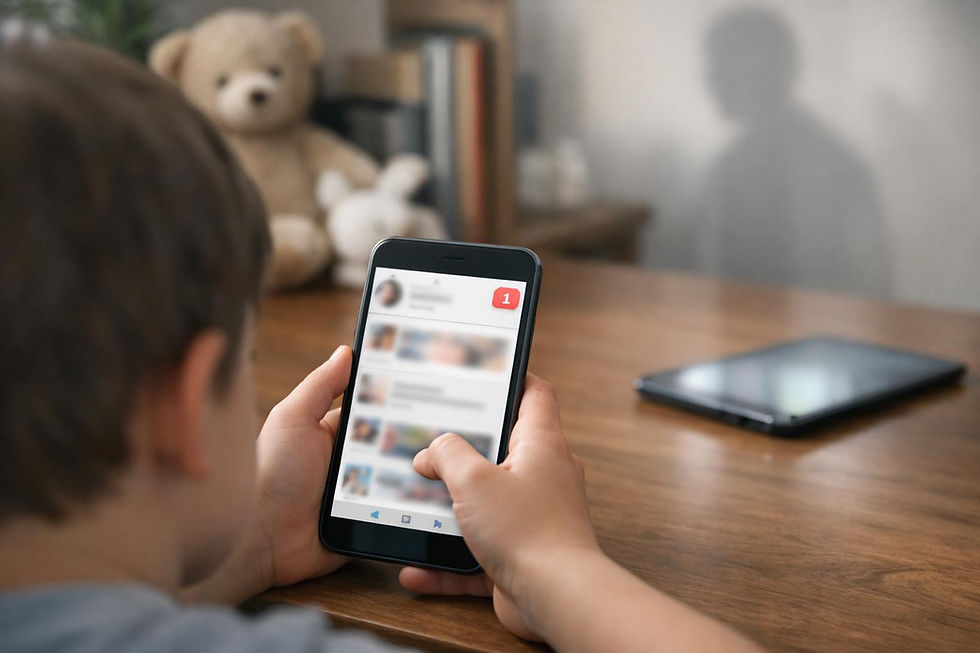 Child holding a smartphone