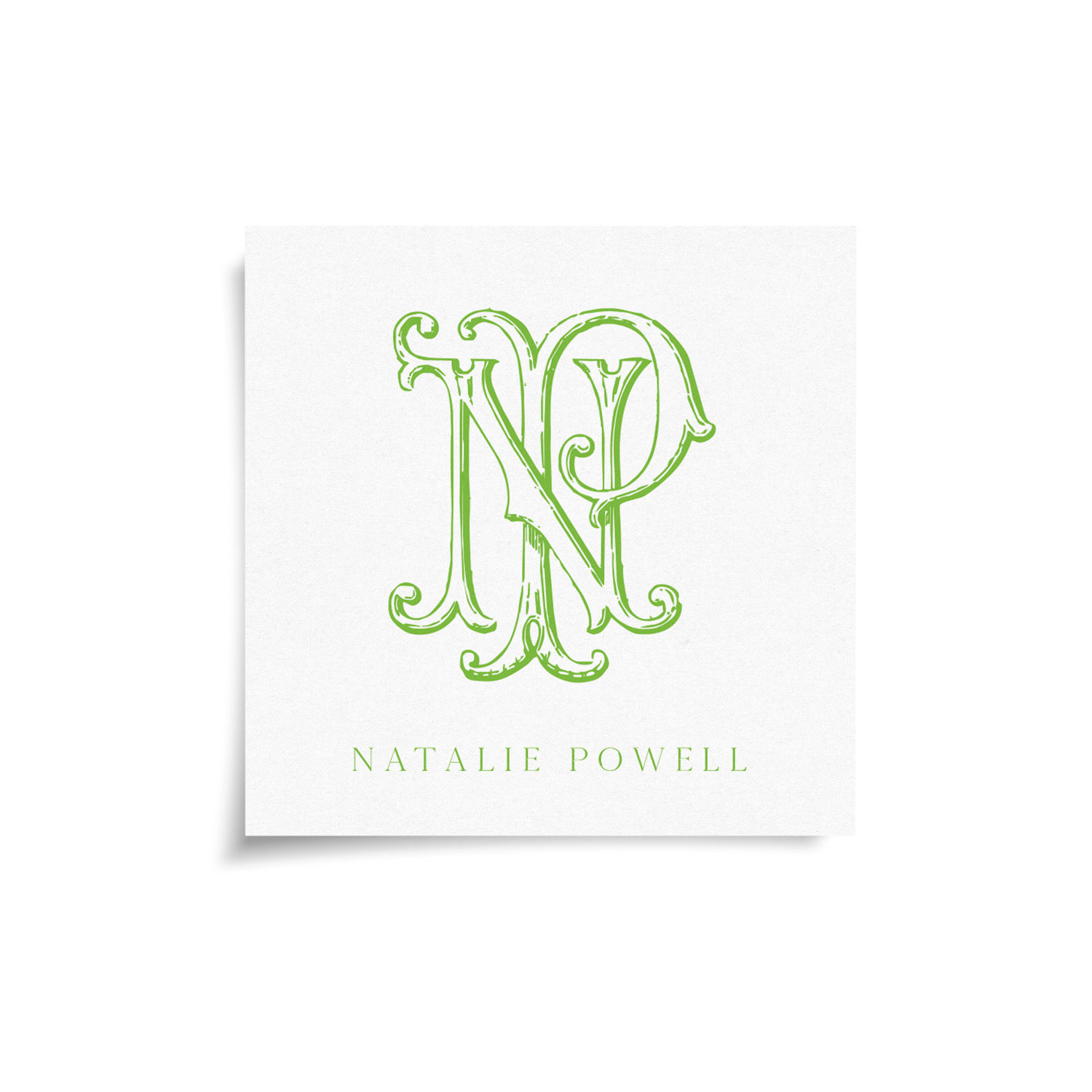 Traditional Monogram Gift Tag - NP - PN