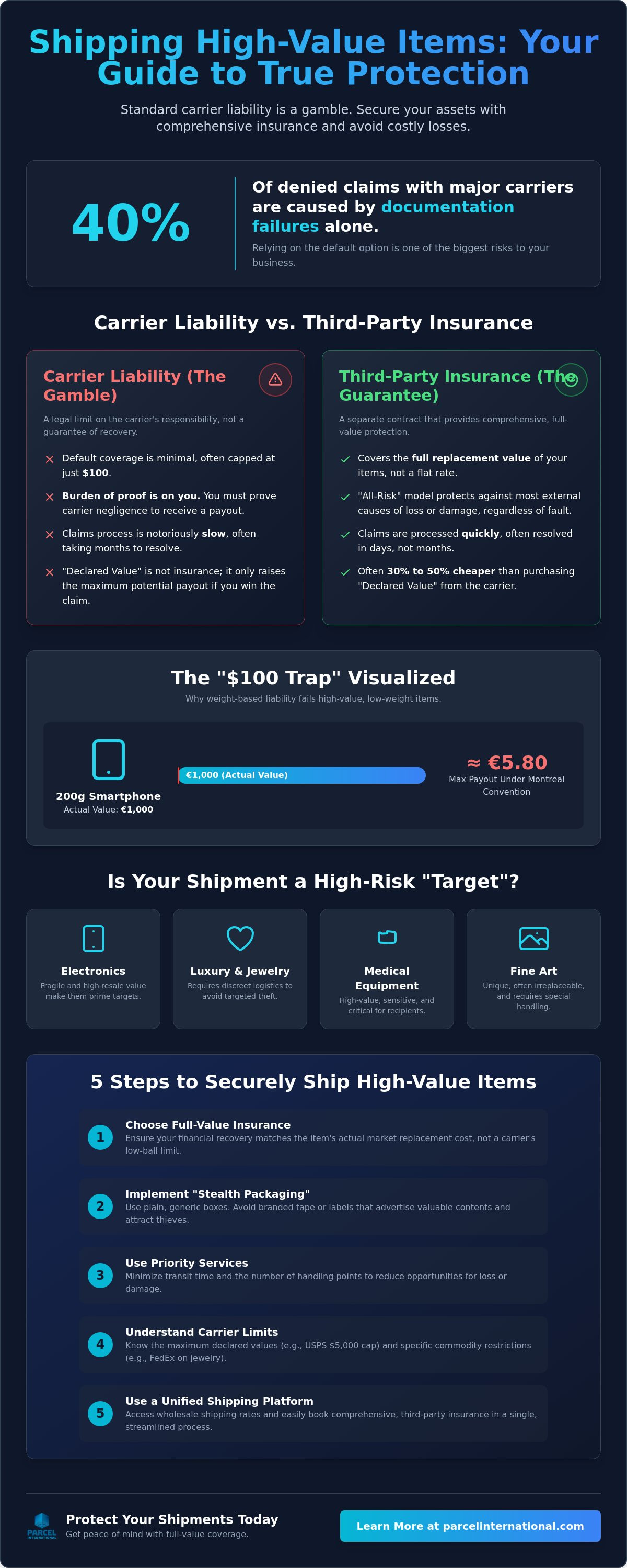 Shipping insurance for high value items