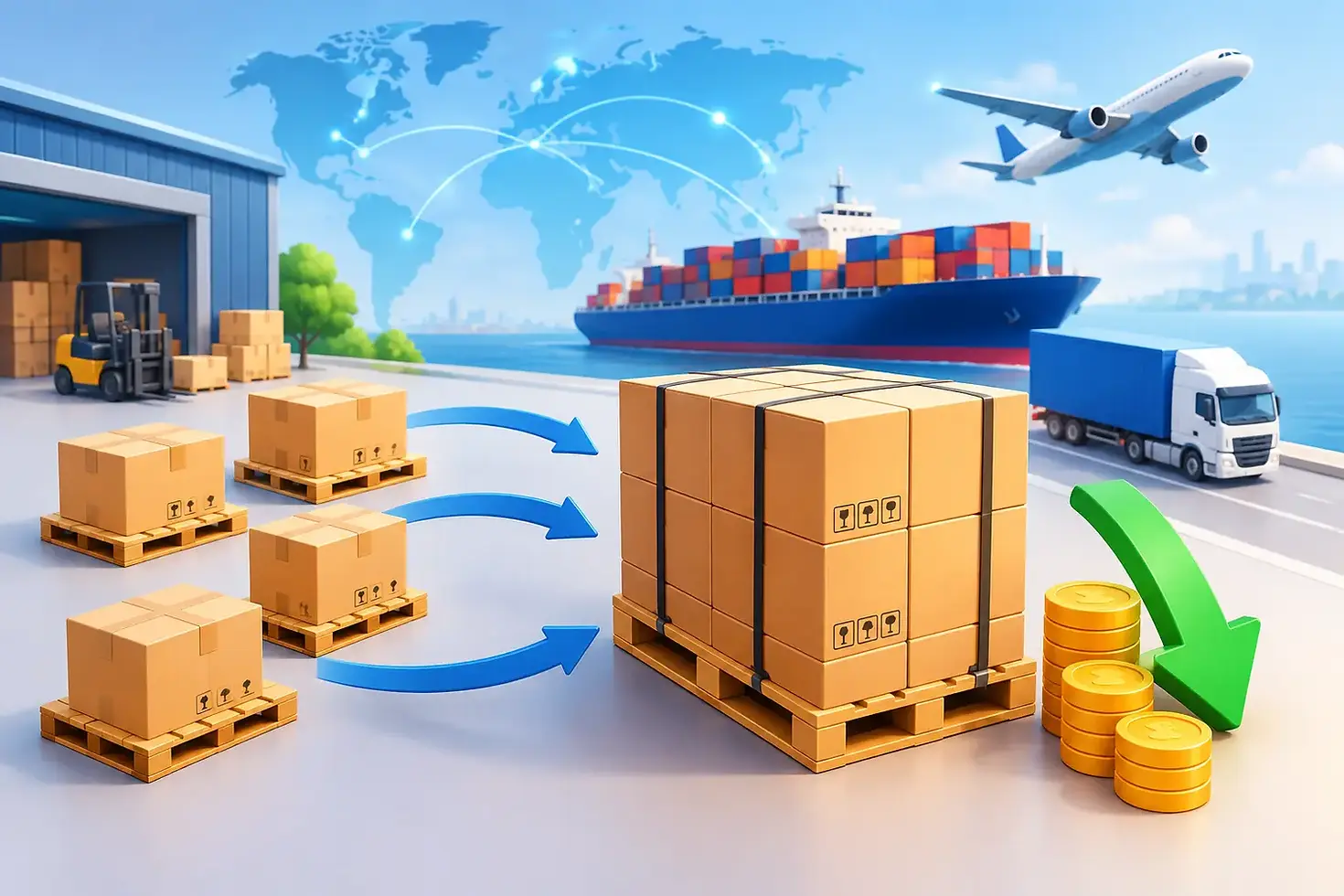 Exportzendingen bundelen voor korting loont