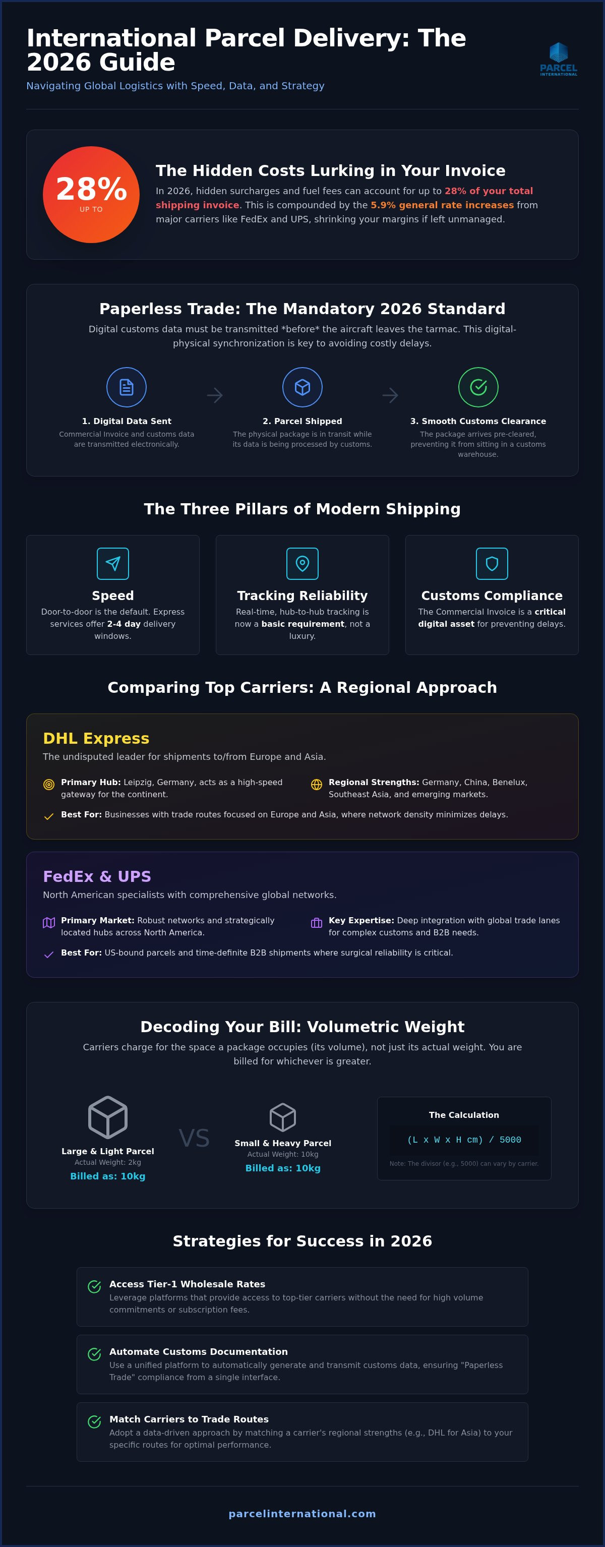 Best carriers for international parcel delivery